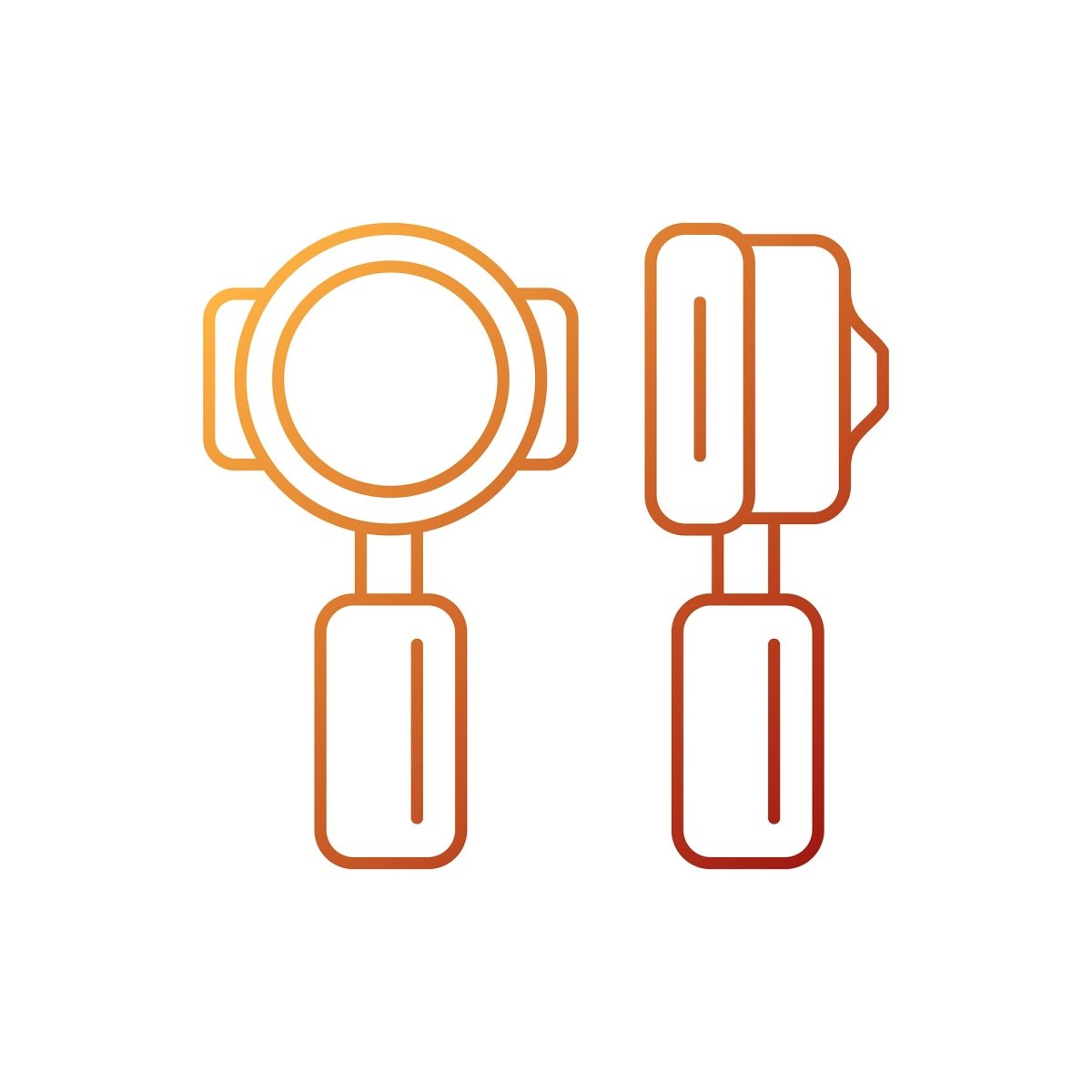 Coffee and barista accessories gradient linear vector icons set