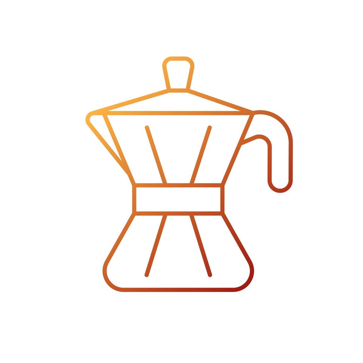 Coffee and barista accessories gradient linear vector icons set