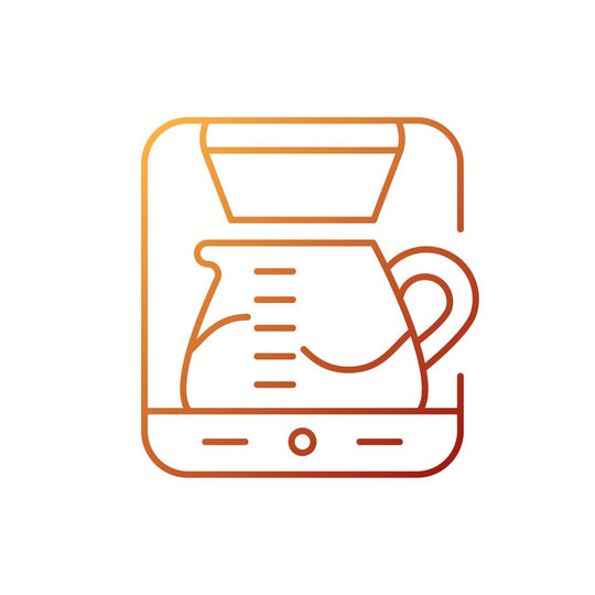 Coffee and barista accessories gradient linear vector icons set