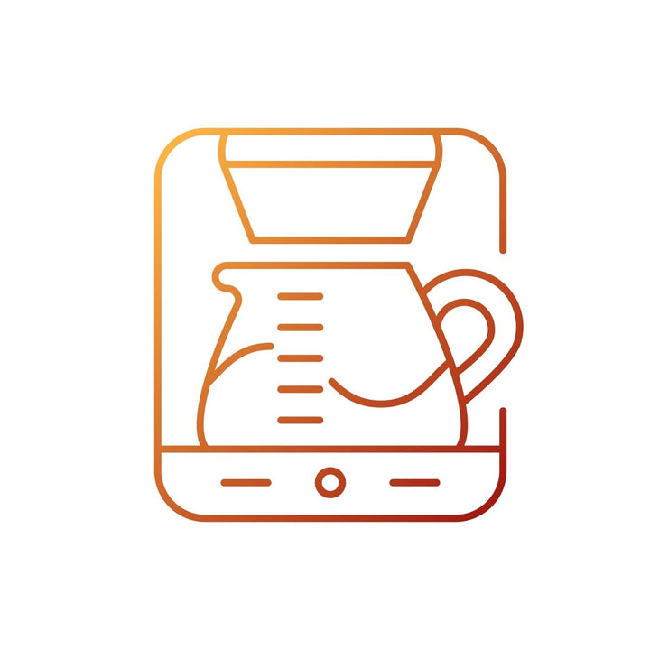 Coffee and barista accessories gradient linear vector icons set