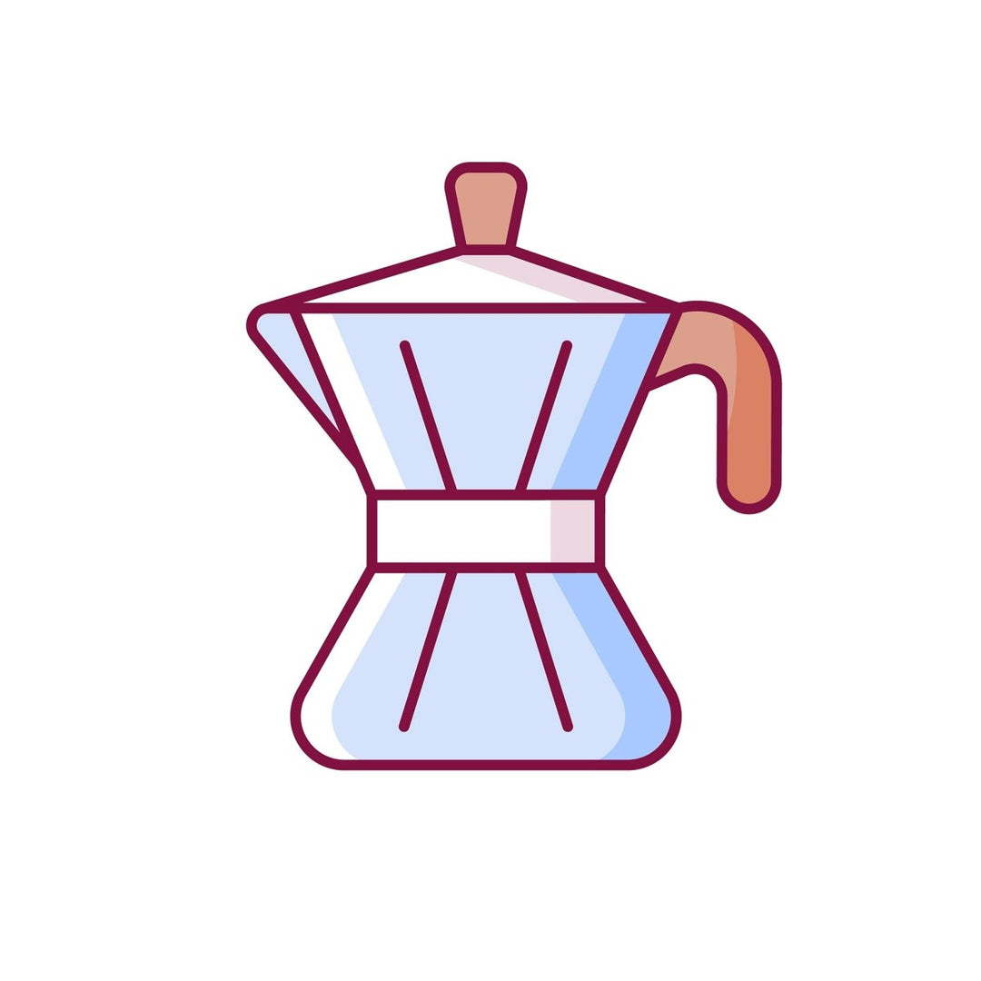 Coffee and barista accessories RGB color icons set