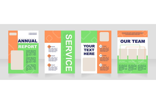 Colorful blank brochure layout design set
