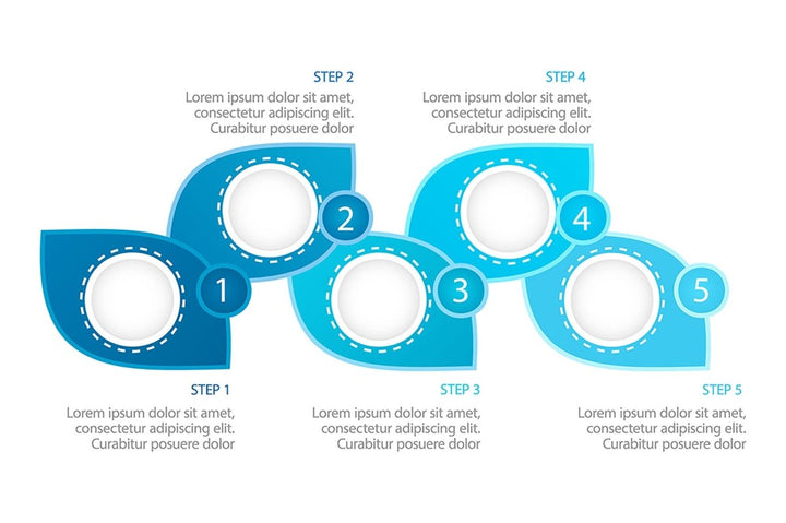 Colourful infographic chart design element set