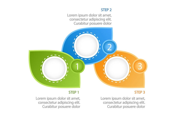 Colourful infographic chart design element set