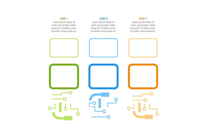 Colourful infographic chart design element set