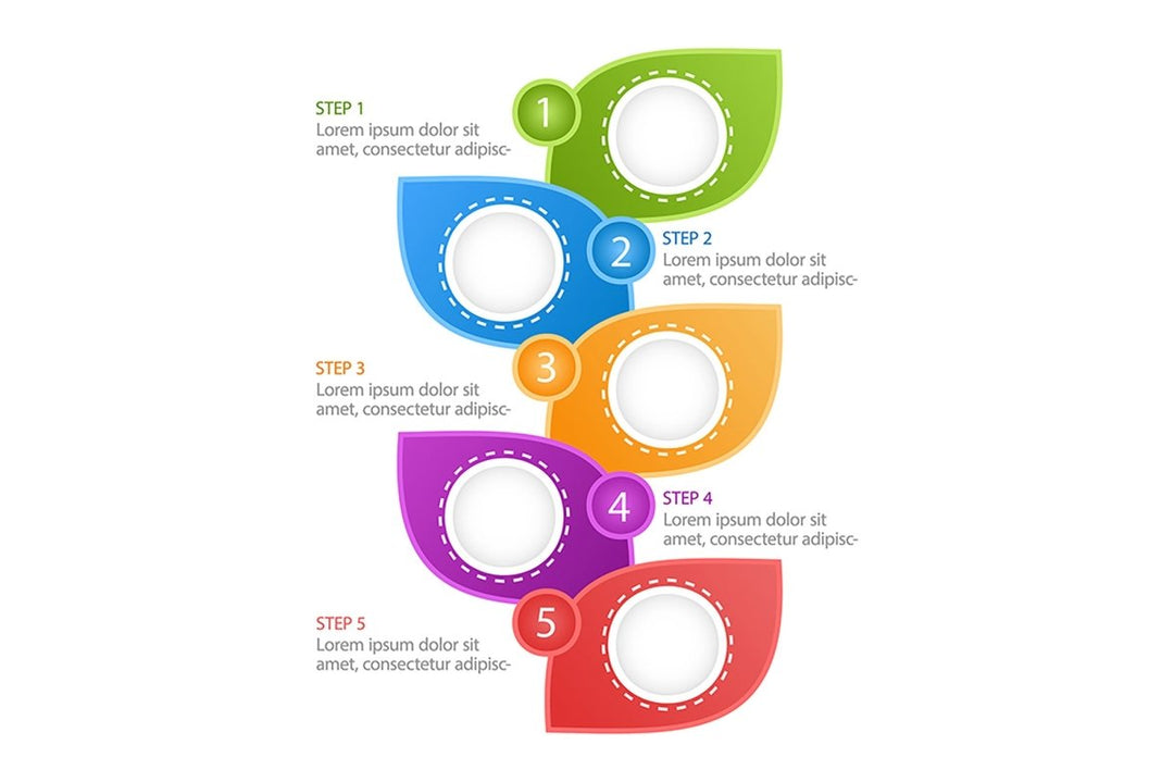 Colourful infographic chart design element set