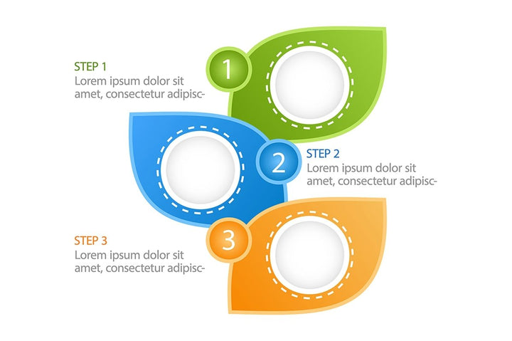 Colourful infographic chart design element set