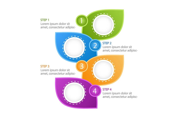 Colourful infographic chart design element set