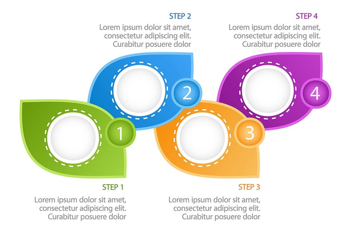 Colourful infographic chart design element set
