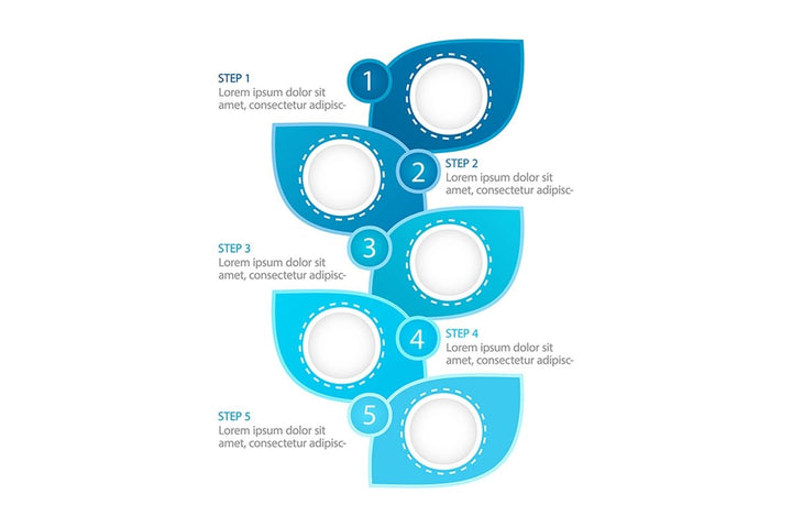 Colourful infographic chart design element set