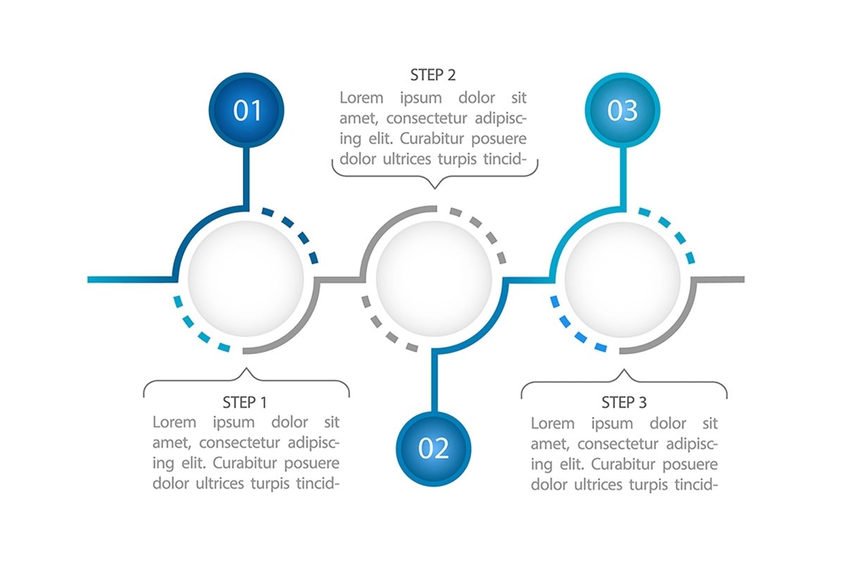 Colourful round infographic chart design element set
