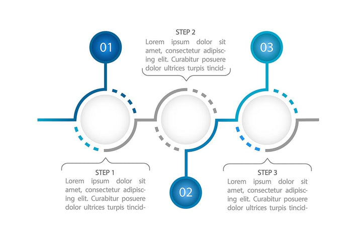 Colourful round infographic chart design element set