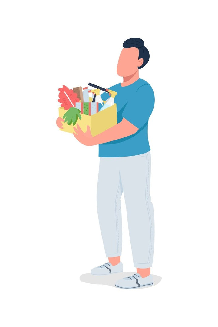 Community workers flat contour vector illustrations set