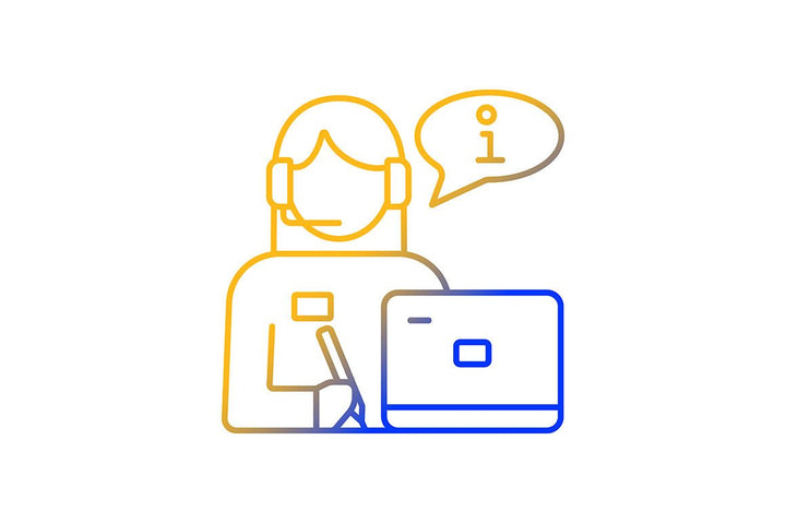 Company staff related gradient icons set for dark and light mode