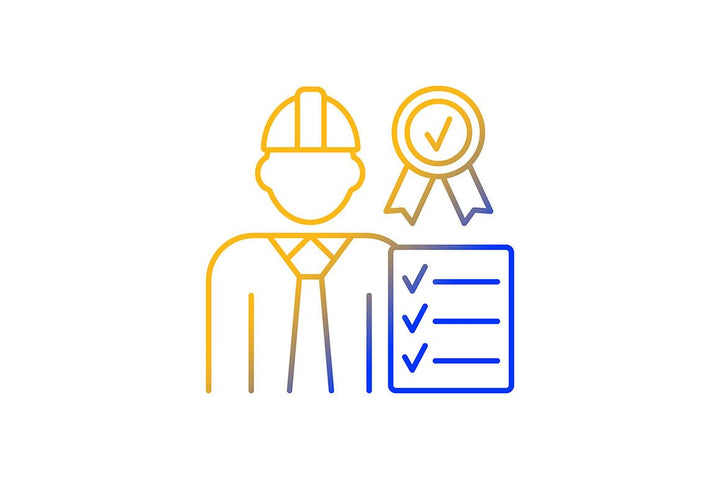Company staff related gradient icons set for dark and light mode