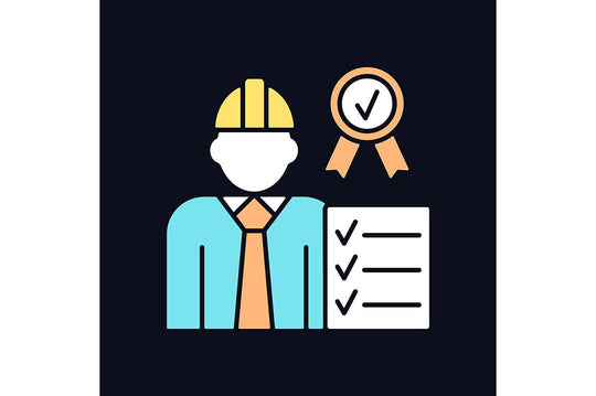 Company staff related light and dark theme RGB color icons set