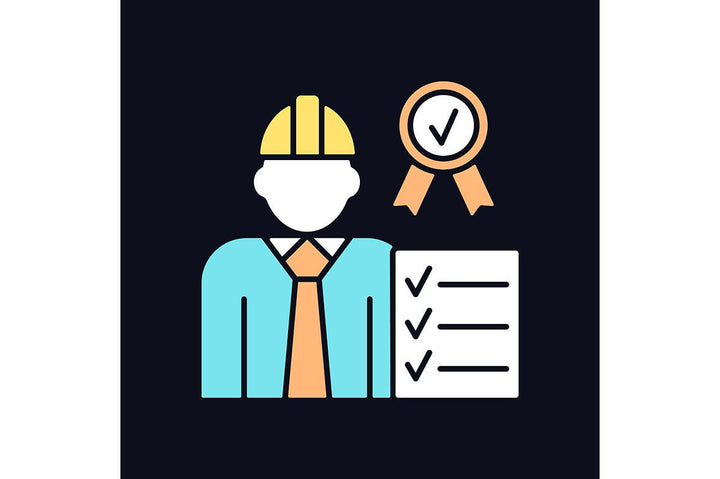 Company staff related light and dark theme RGB color icons set