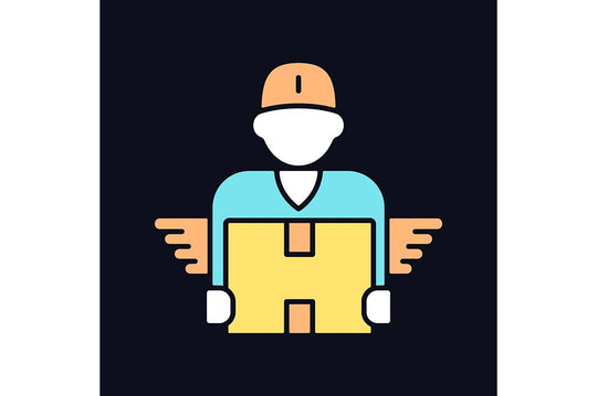 Company staff related light and dark theme RGB color icons set