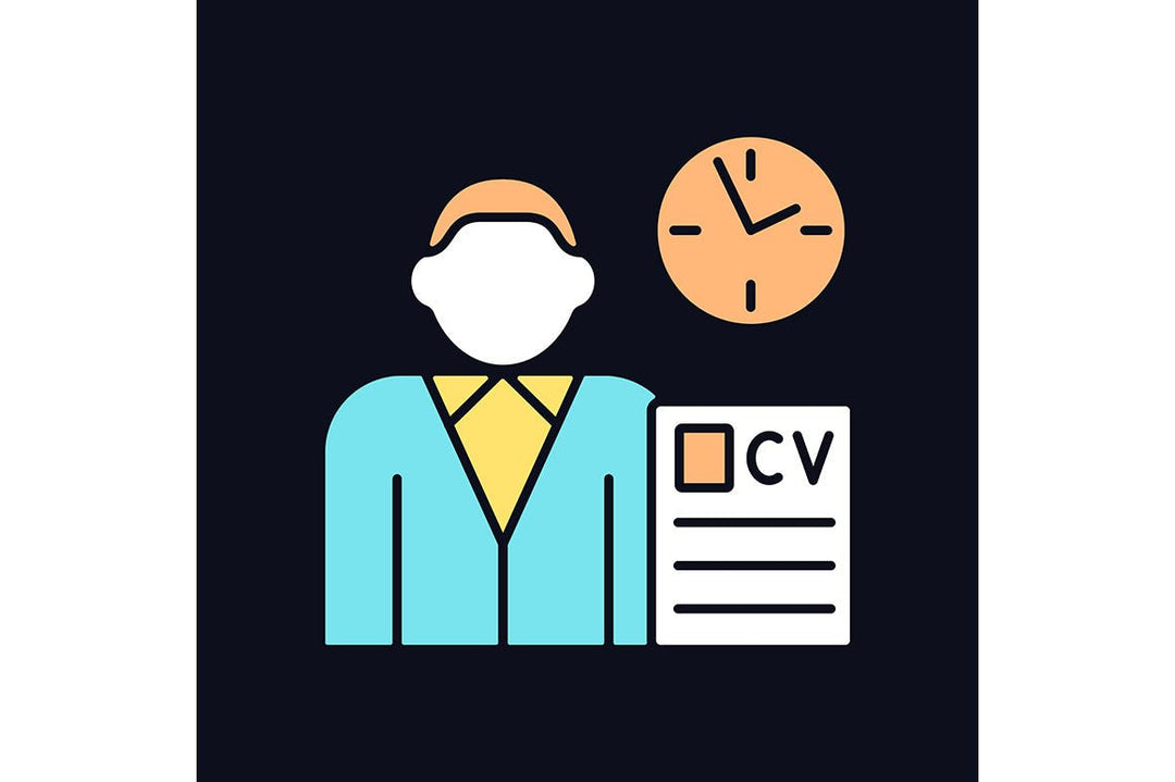 Company staff related light and dark theme RGB color icons set