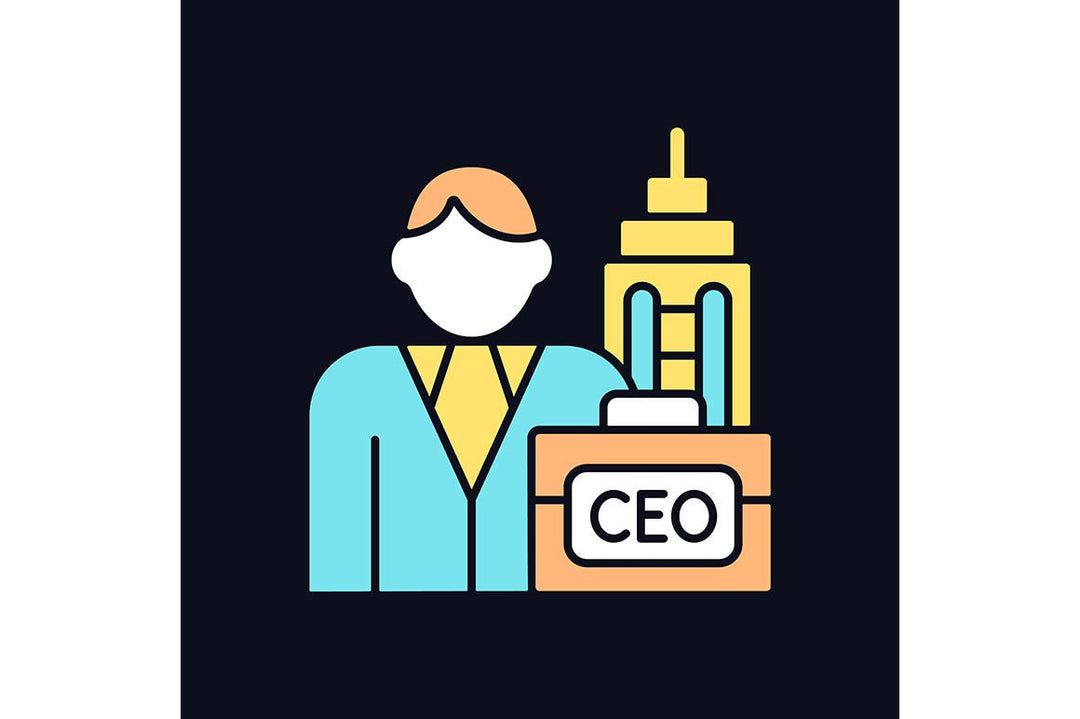 Company staff related light and dark theme RGB color icons set