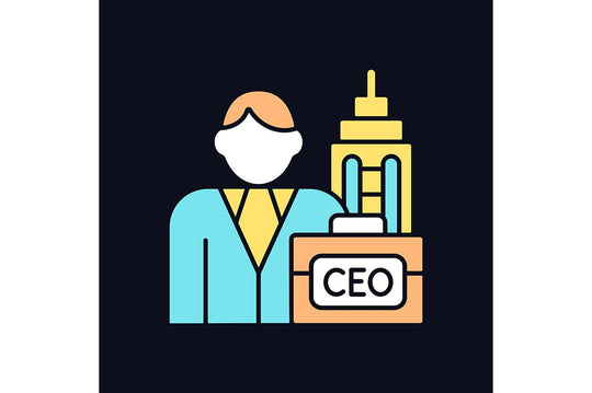 Company staff related light and dark theme RGB color icons set