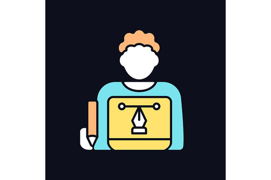Company staff related light and dark theme RGB color icons set