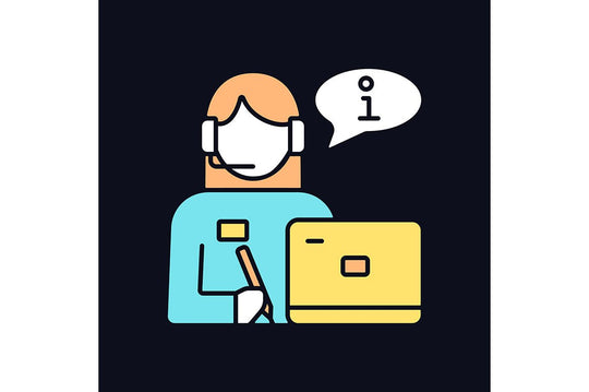 Company staff related light and dark theme RGB color icons set