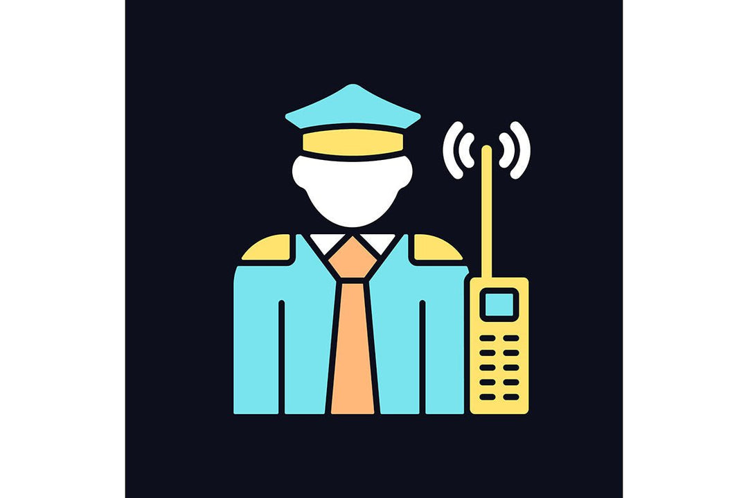 Company staff related light and dark theme RGB color icons set