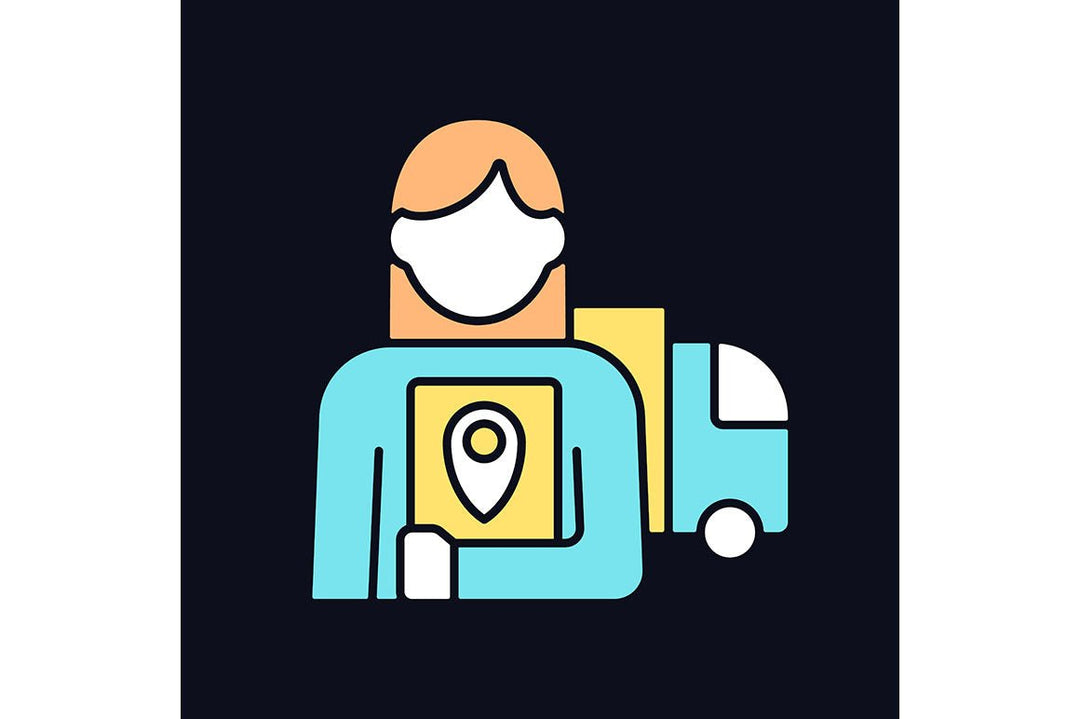 Company staff related light and dark theme RGB color icons set