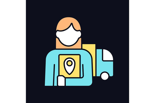 Company staff related light and dark theme RGB color icons set