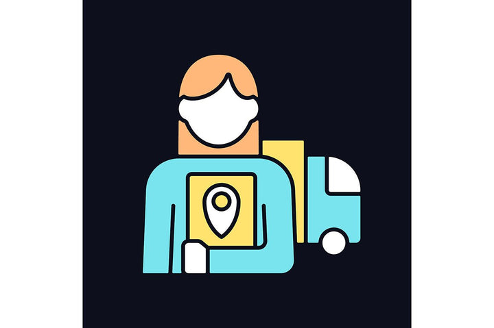 Company staff related light and dark theme RGB color icons set