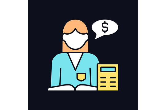 Company staff related light and dark theme RGB color icons set