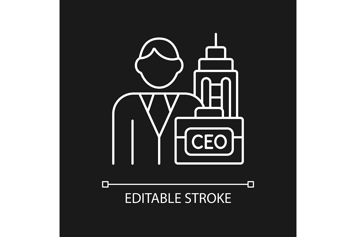 Company staff related linear icons set for dark and light mode