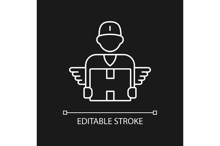 Company staff related linear icons set for dark and light mode