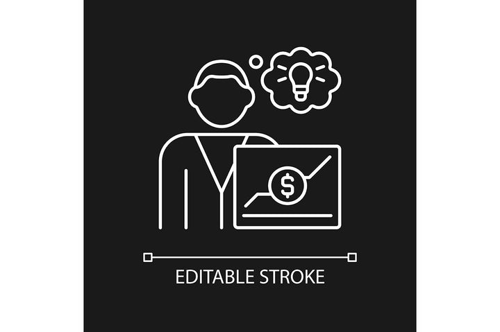 Company staff related linear icons set for dark and light mode