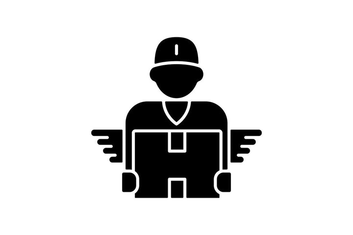 Company staff related RGB black glyph icons set on white space