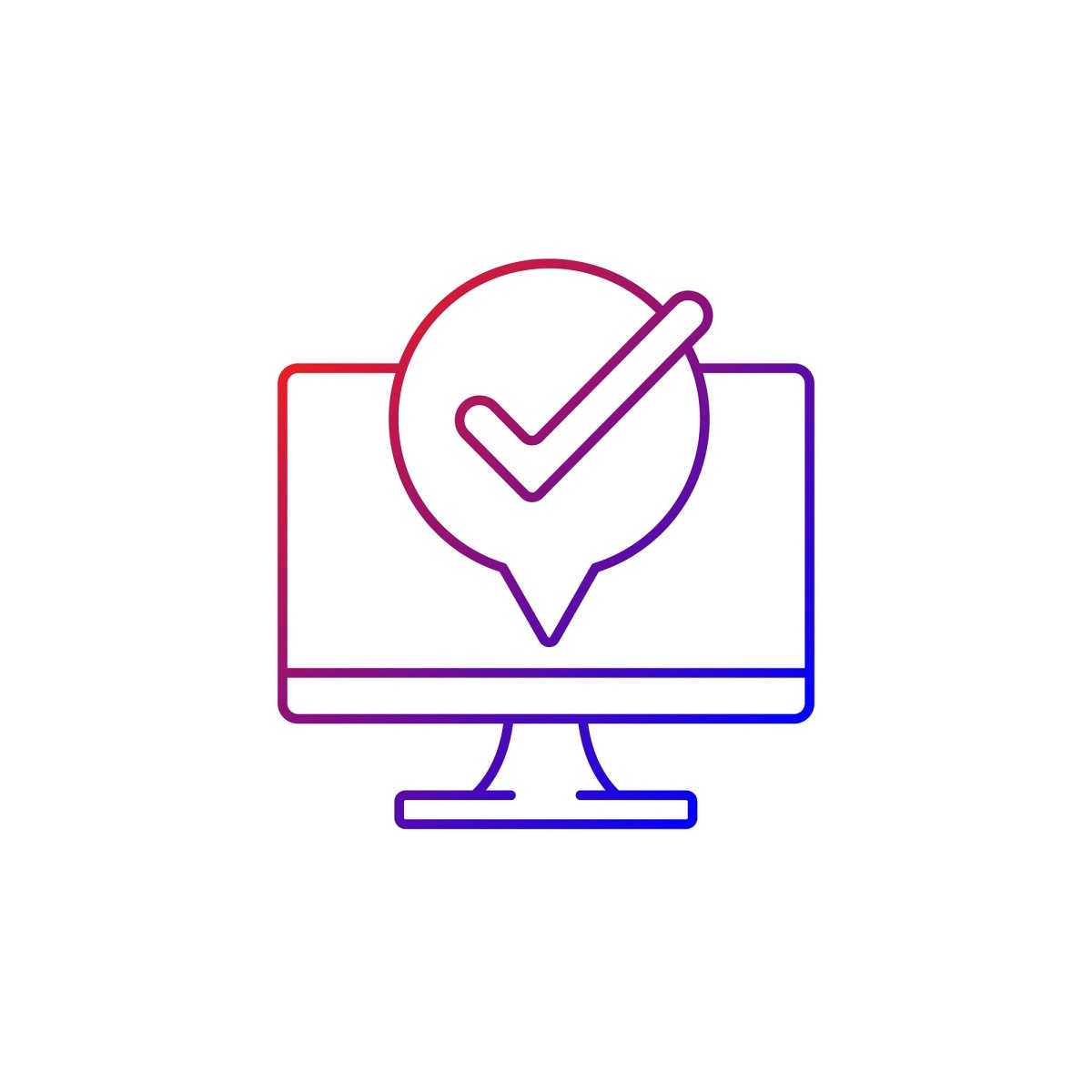 Computer problem gradient linear vector icons set