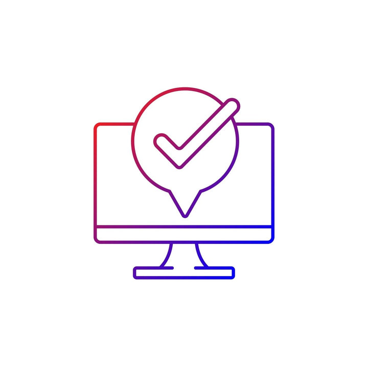 Computer problem gradient linear vector icons set