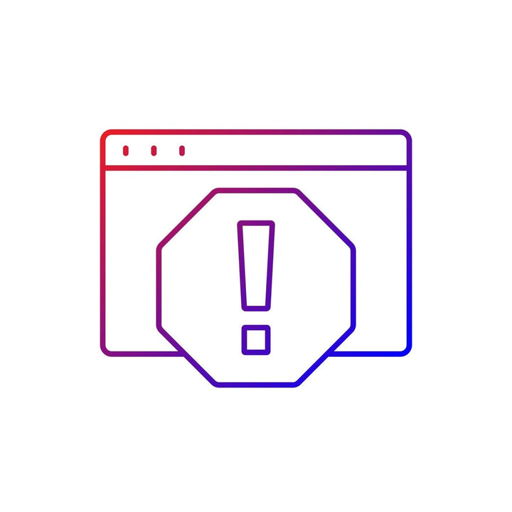 Computer problem gradient linear vector icons set