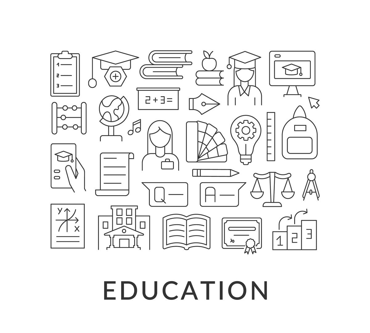 Concept icons with headline bundle