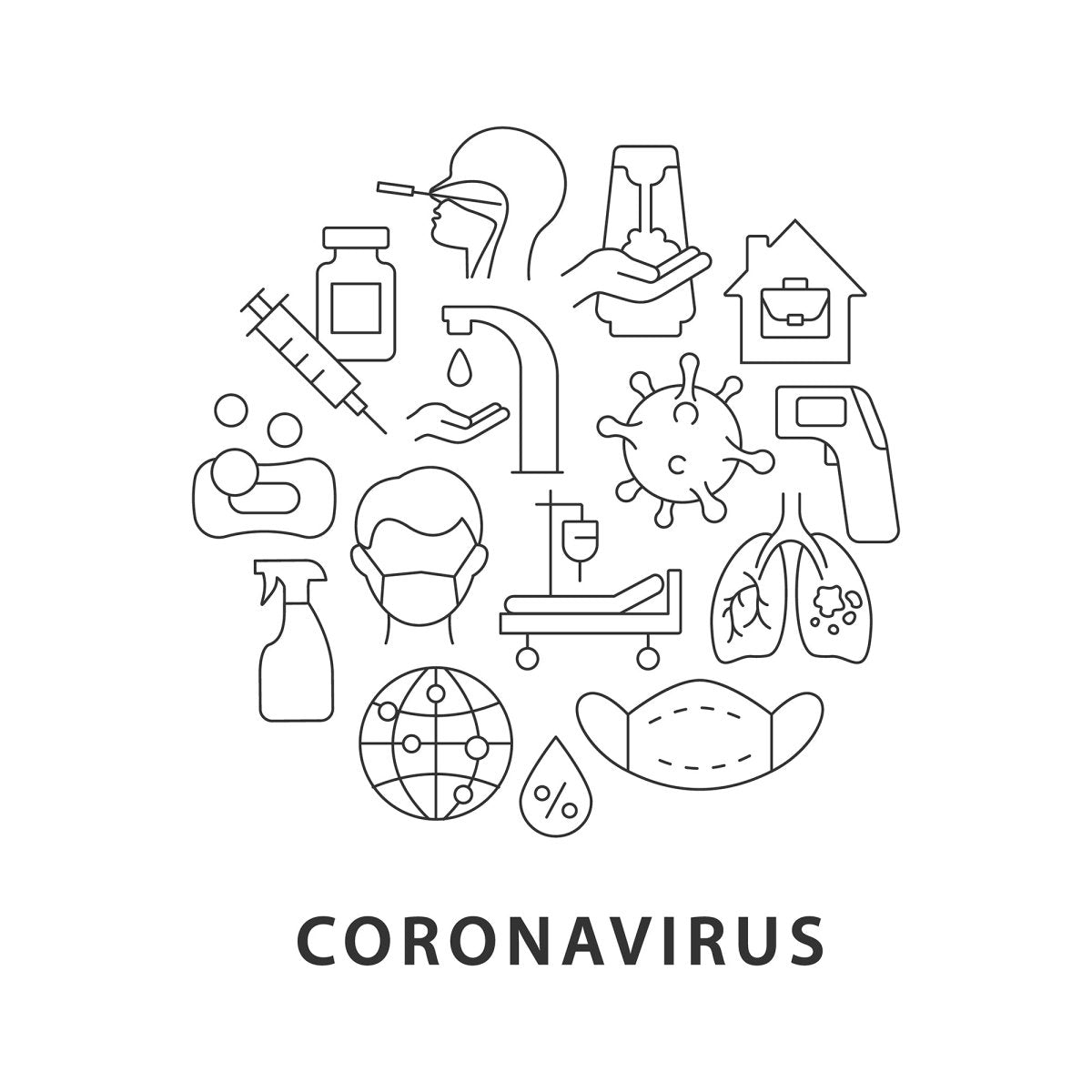 Concept icons with headline bundle