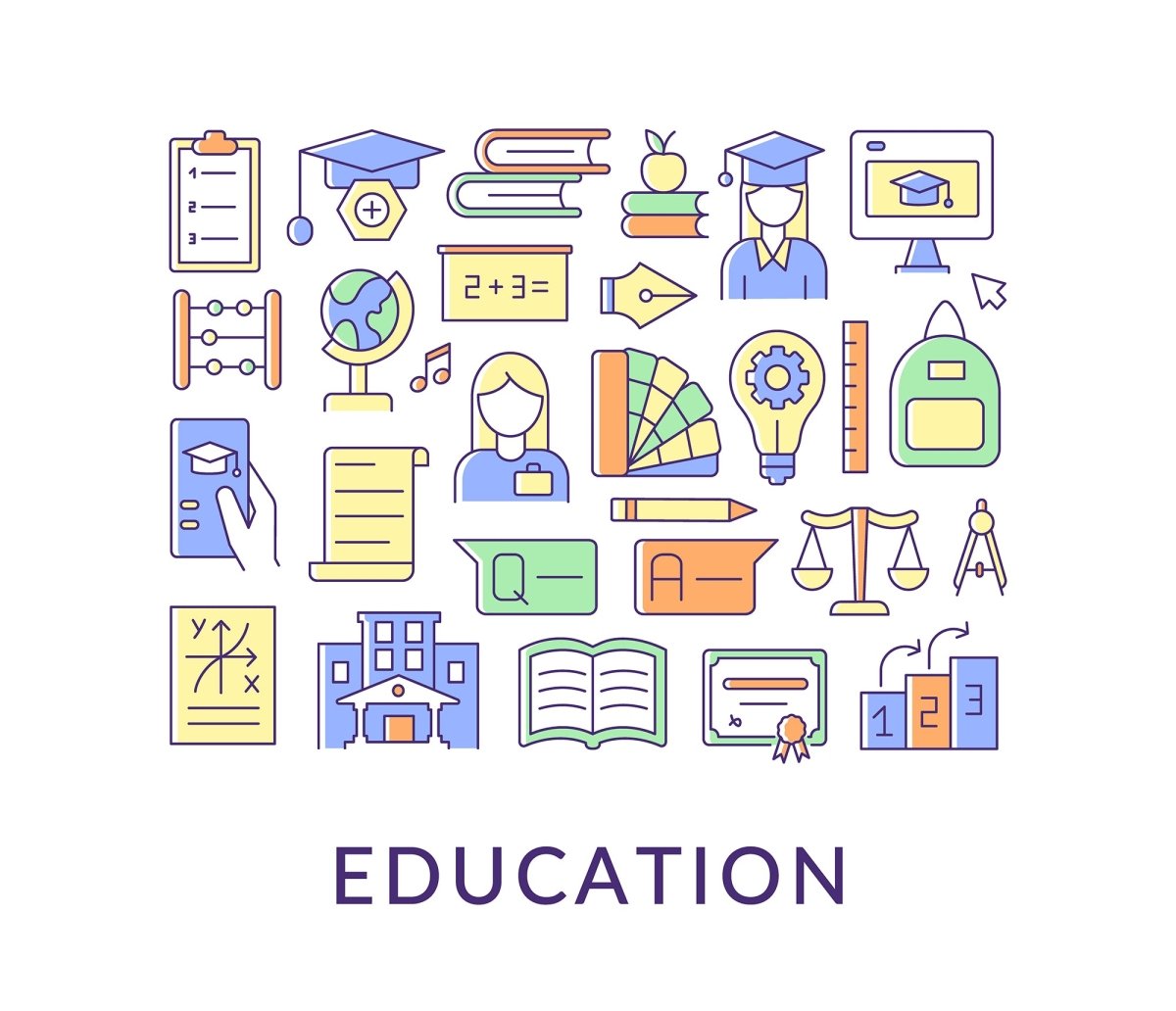 Concept icons with headline bundle