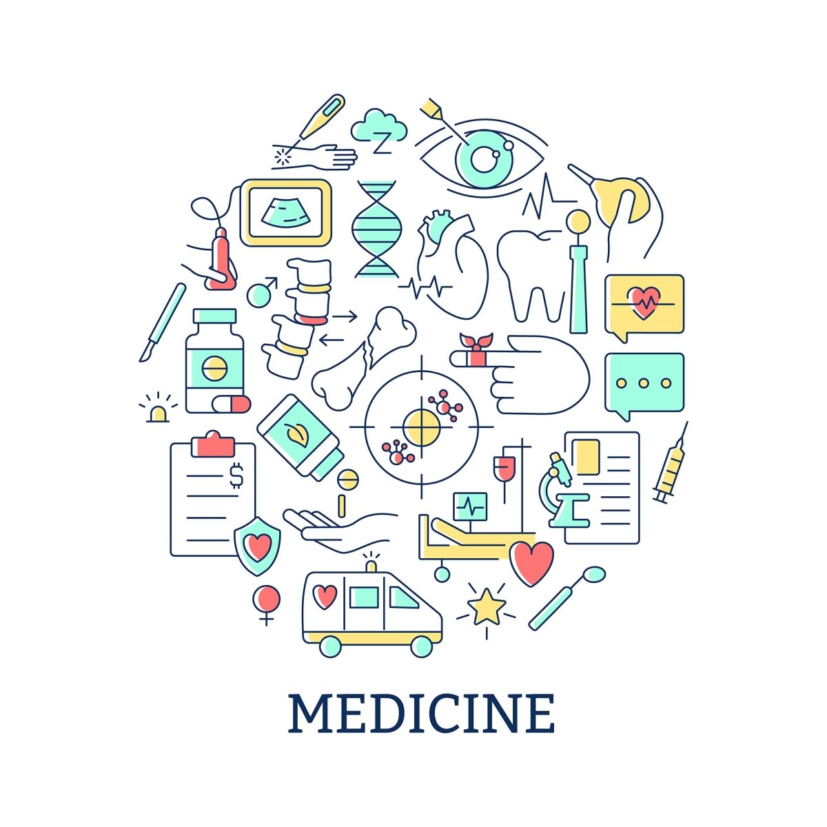 Concept icons with headline bundle