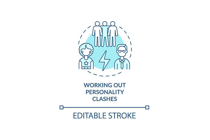 Conflict management concept icons bundle