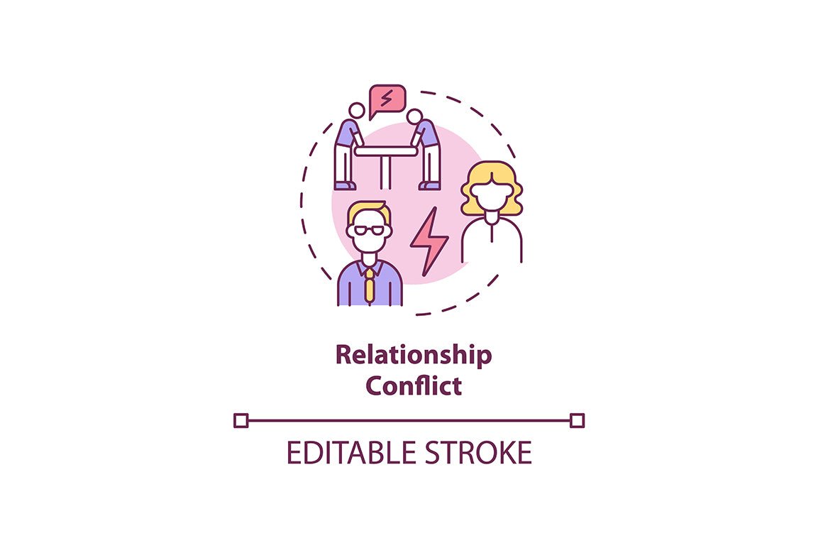 Conflict management concept icons bundle