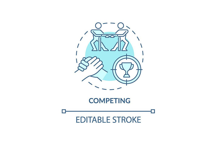 Conflict management concept icons bundle