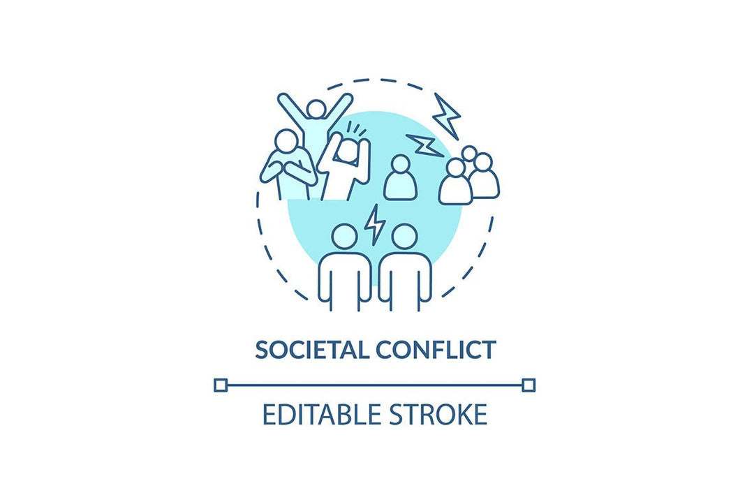 Conflict management concept icons bundle