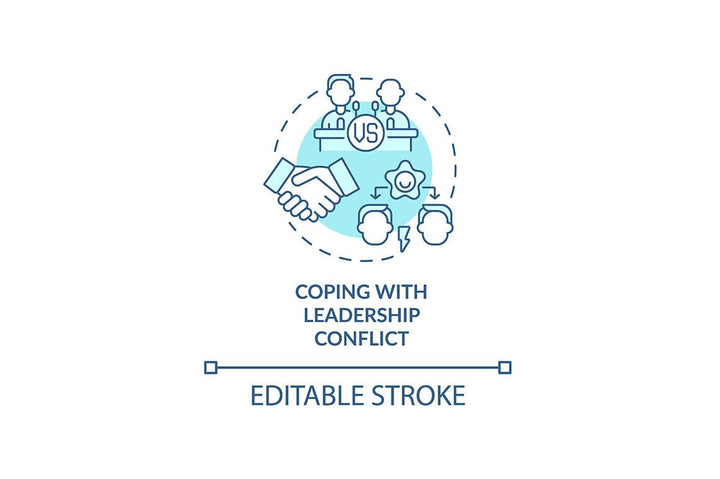 Conflict management concept icons bundle