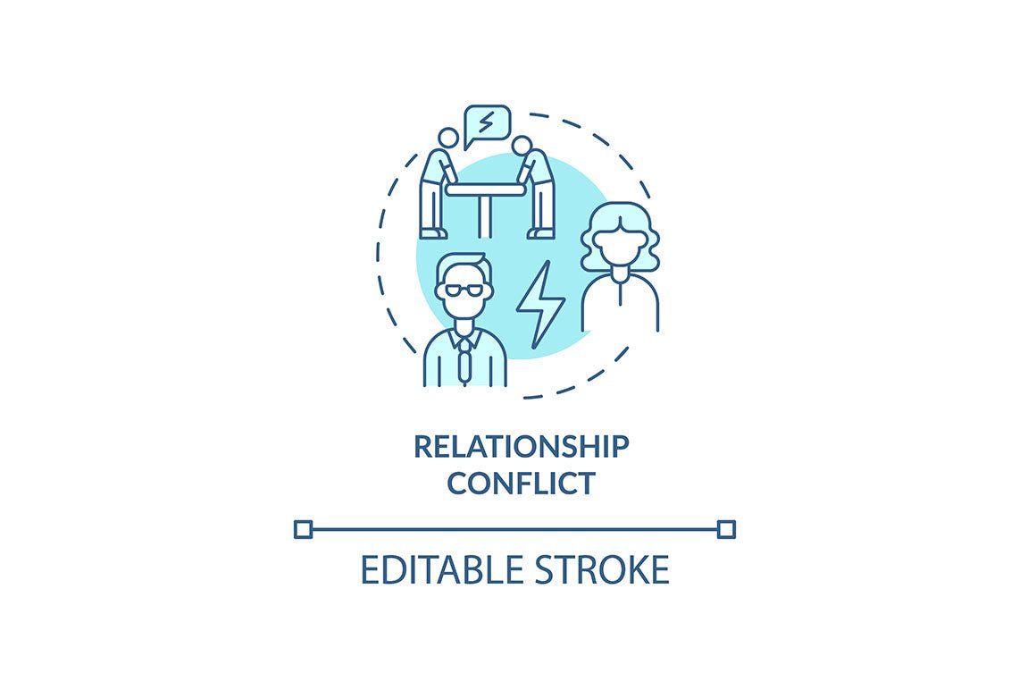 Conflict management concept icons bundle