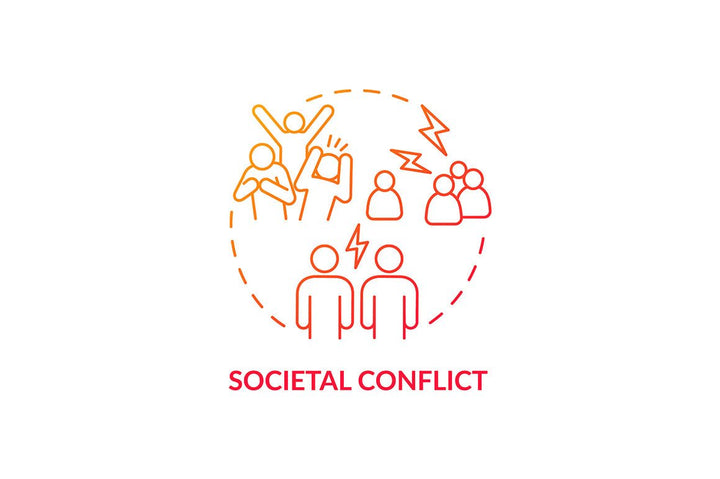 Conflict management concept icons bundle